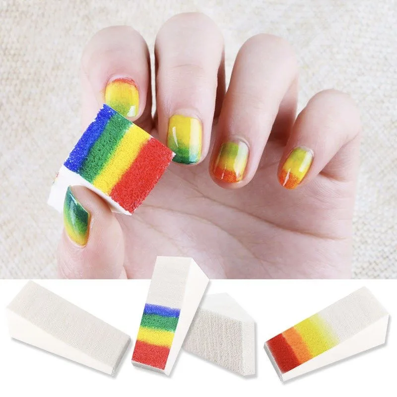 

8 pcs Soft Triangle Nail Art Transfer Sponge Gradient Coloring Stamping Stamper Painting Image Stamp Foam Polish Gel UV Tool