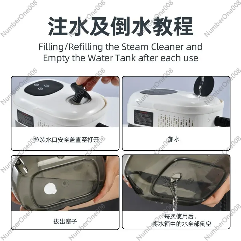 6 سرعات شاشة ديجيتال منظف البخار جهاز تنظيف يعمل بالضغط العالي لغطاء المطبخ وحدة التيار المتردد للحمام تنظيف الأجهزة المنزلية 2