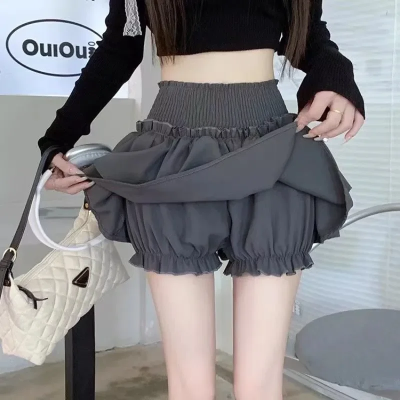 

XBBA White Ballet Skirt Women Y2K Fashion Sexy High Waist A Line Ball Gown Skirt Korean Kawaii Harajuku Mini Skirt Ladies New