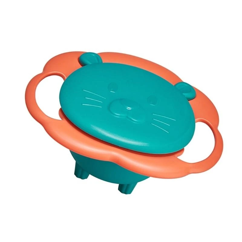 

J15U Innovative Anti Spill Bowl for Kids 360 Rotation Encourages Independent Eating