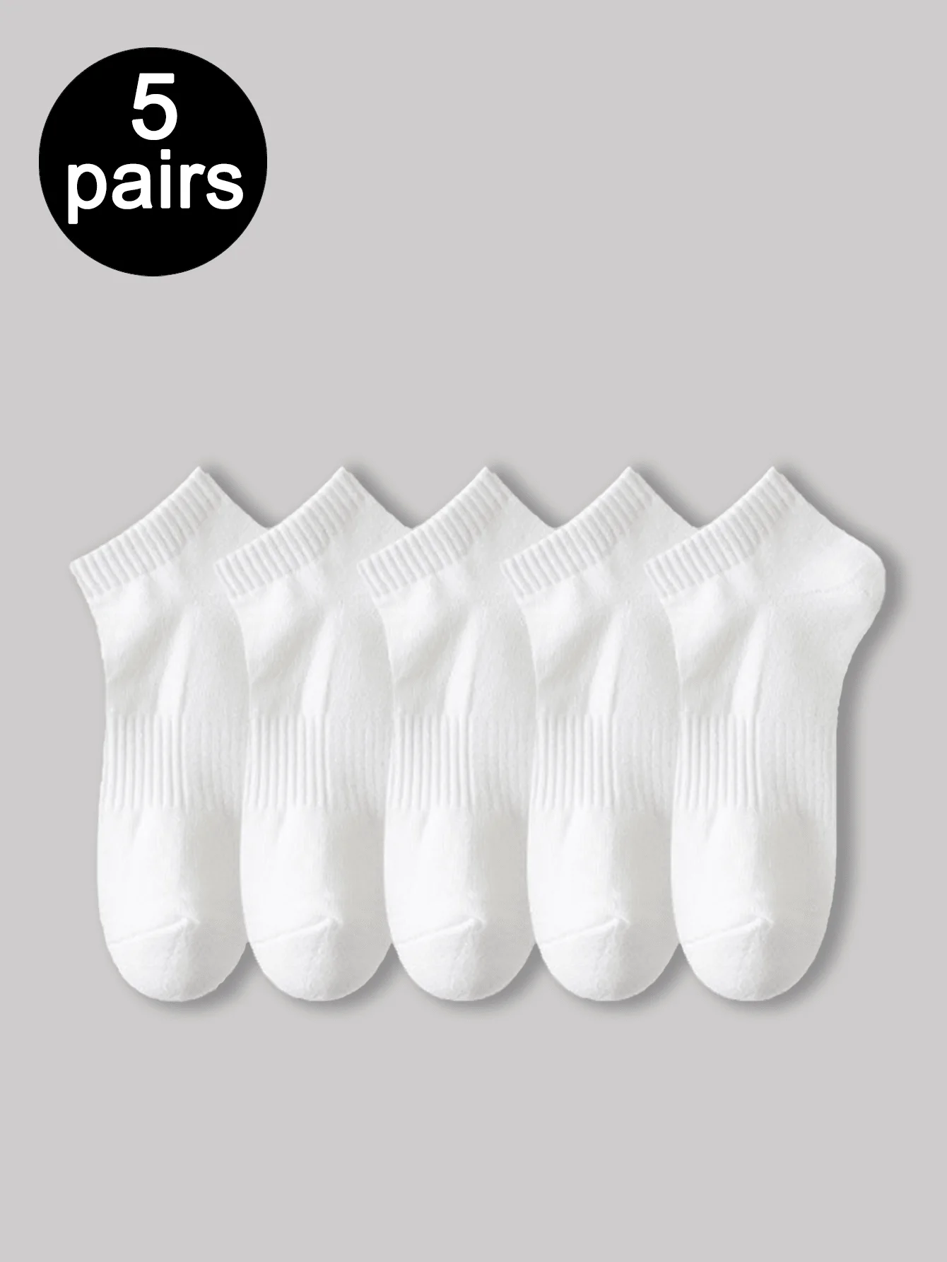 

5-парный комплект черно-белых носков, дышащие и удобные, спортивные, до щиколотки, с низким вырезом, подходят для мужчин и женщин
