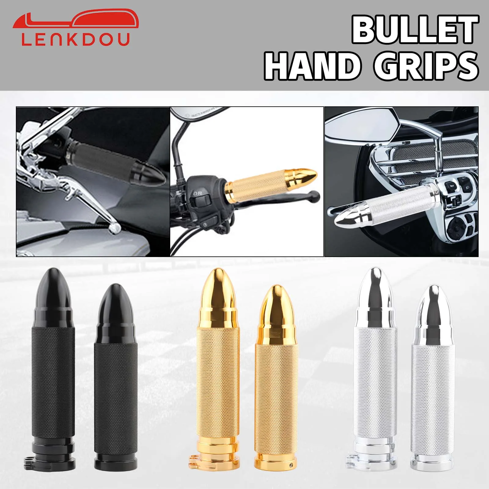 

7/8'' 22mm Bullet Hand Grips Motorcycle CNC Cable Throttle Handlebar Grips For Harley Street 500 XG500 750 XG750 2015-2020