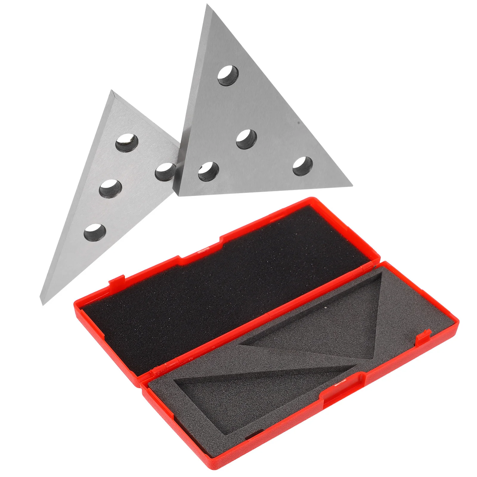 

2Pcs Industrial Precision Angle Block Set Triangle Gauge Durable Machinist Tool for Milling Calibration Inspection