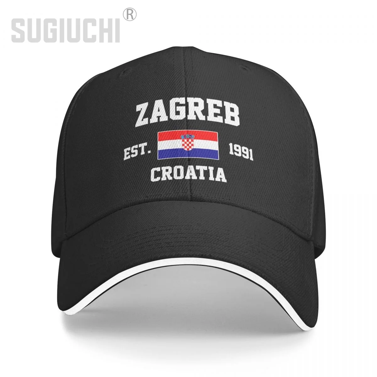 Baseball Cap Croatia EST.1991 Zagreb Capital Men Women Unisex Hip Hop Sandwich Caps Snapback Golf Hat Fishing