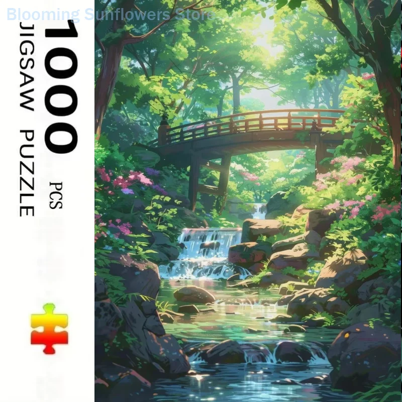 Jigsaw Puzzle 1000 Pieces Sea Summer Landscape Paper Puzzle for Adults,Challenging Brain Game, Gift for Art Fans