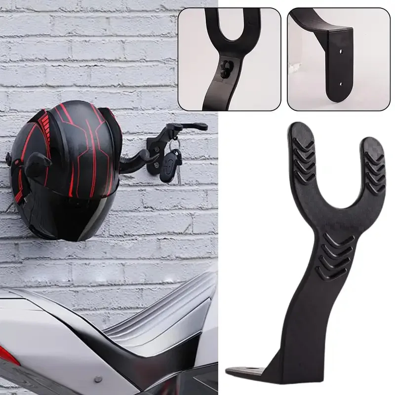 

Wall Mounted Helmet Storage Rack No Drill for Motorcycle E Bike