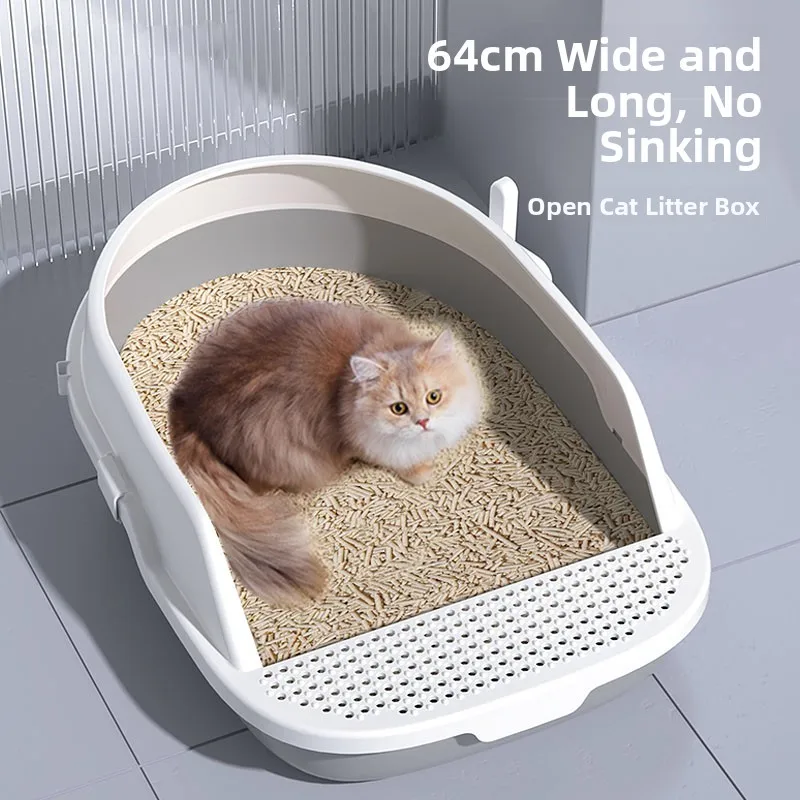 

Extra Large Open Top Litter Box Maine Coon Doll Special Semi-Closed Full Open Design Giant Ultra Large Sand Tray
