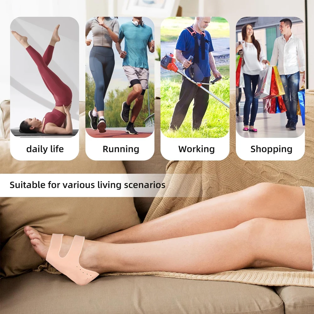 زوج واحد من واقيات الكعب من جل التهاب اللفافة الأخمصية - أكواب الكعب مع دعم قوس للنساء والرجال - حشوات كعب لآلام الكعب والرقم المسطحة