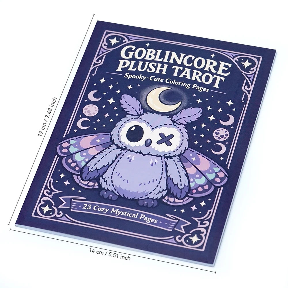 Spooky Cutie Tarot Coloring Book Goblincore Aesthetic Gothic Horror Illustrations for Stress Relief and Relaxation Cute Creepy image 6