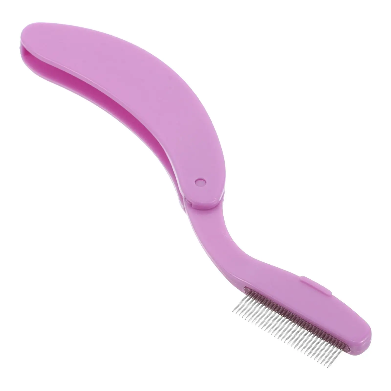 Składana szczoteczka do rzęs ze stali nierdzewnej, separator do rzęs, przenośne narzędzia do makijażu dla mężczyzn, zakrzywiony grzebień do brwi, metalowy tusz do rzęs.