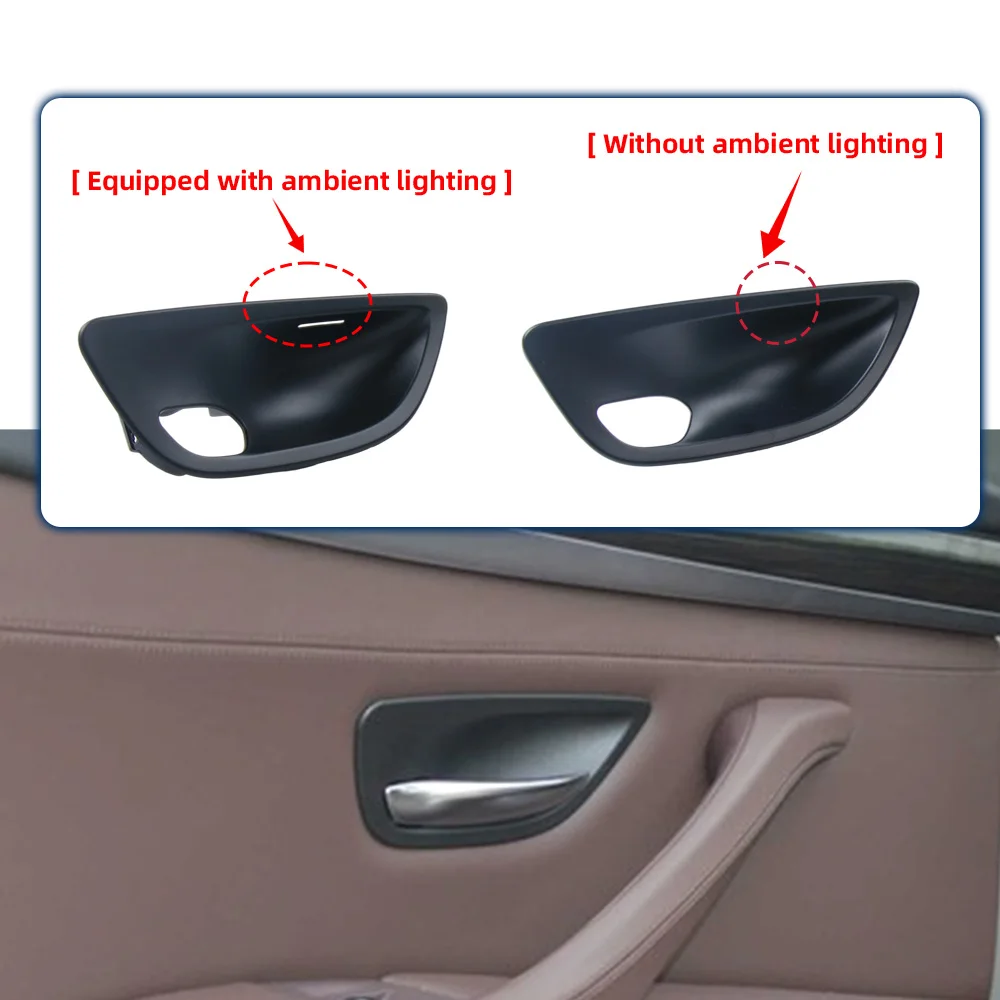 Left Right Door Without Atmosphere Light Opening Handle Bowl Cover Panel Trim For BMW 5 Series F10 F11 2010-2015 520i 523i