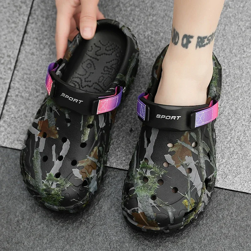 Herren-Hausschuhe aus EVA, rutschfeste Pantoletten, dicke, weiche Plattform-Sandalen, modische, bequeme Herren-Sommer-Schuhe – Detail 20