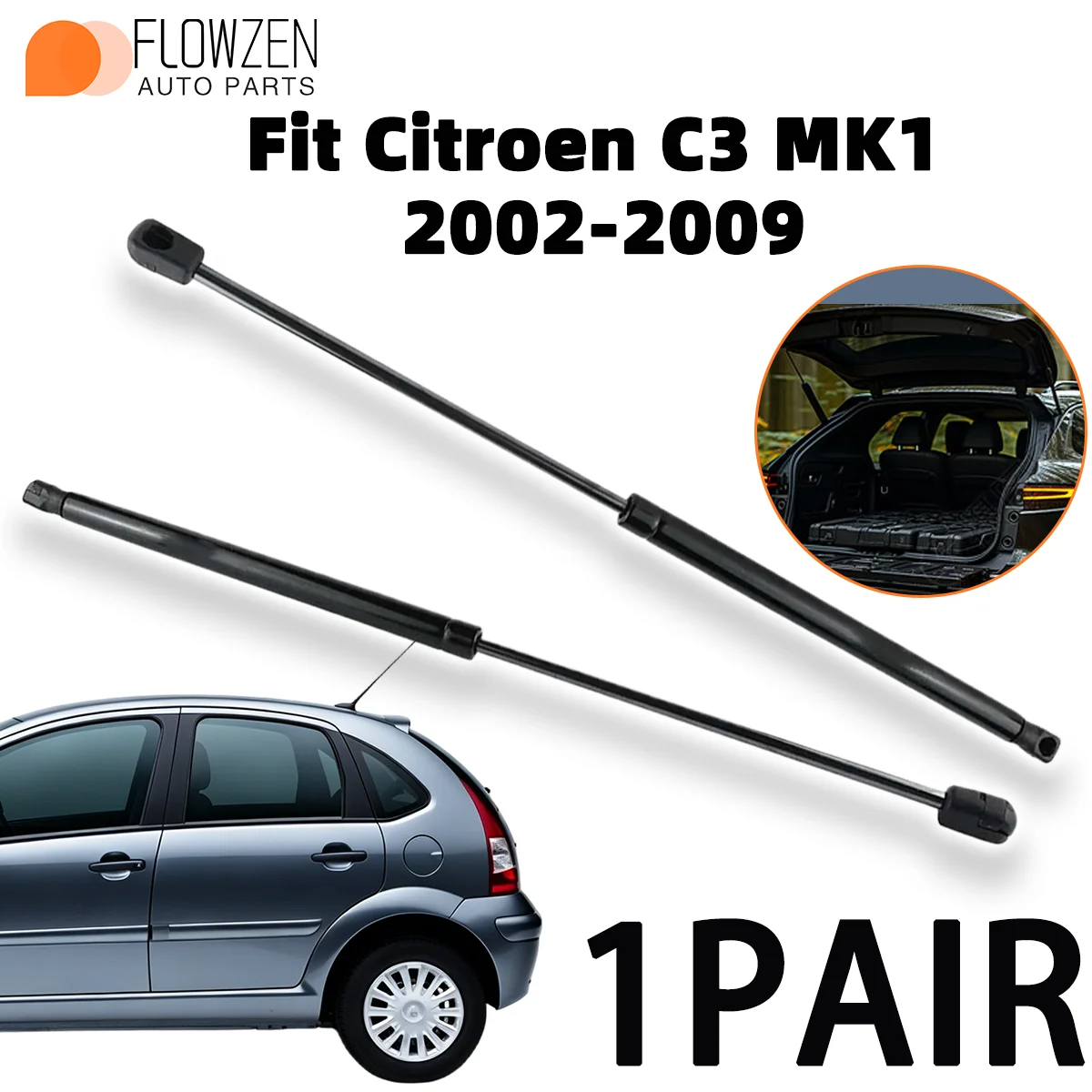 

Trunk Gas Struts Spring Bar For Citroen C3 MK1 2002-2009 Rear Shock Strut Bar Pressure Rod OE 8731G38731K9 9639853880