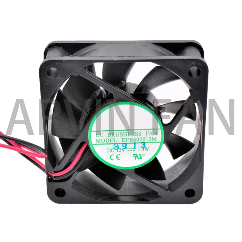 DFB602012M-Fan with 2 rolamentos de esferas, 6cm, 60mm x 60x20mm, DC12V, 1.4W, ventilador, chassi, carregador de energia