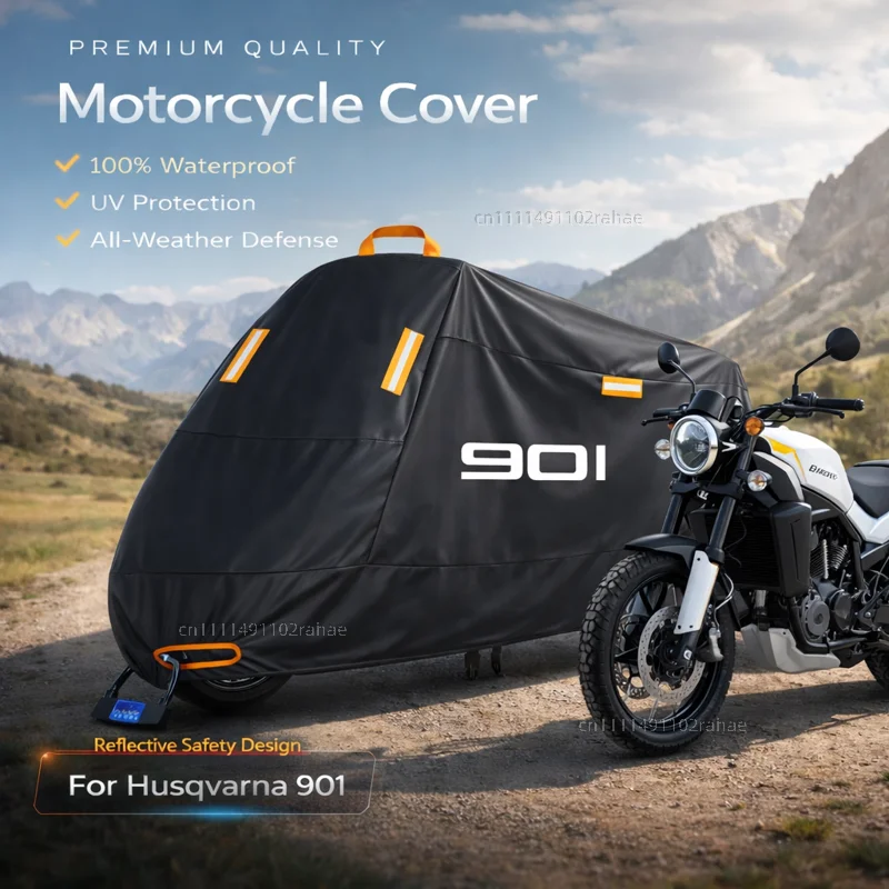

Чехол для мотоцикла Husqvarna 901, водонепроницаемый, утолщенный, из полиэстера, с защитой от УФ-излучения, для улицы, от дождя, пыли и солнца, чехол для скутера