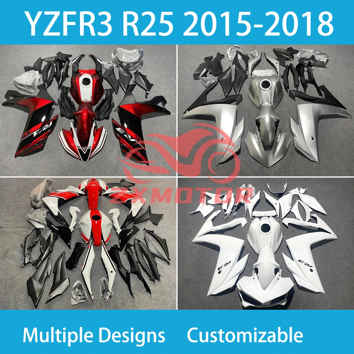 

For 2015-2018 YAMAHA YZF R3 R25 Motorcycle Fairings YZF-R3 Injection Molded Fairing Kit
