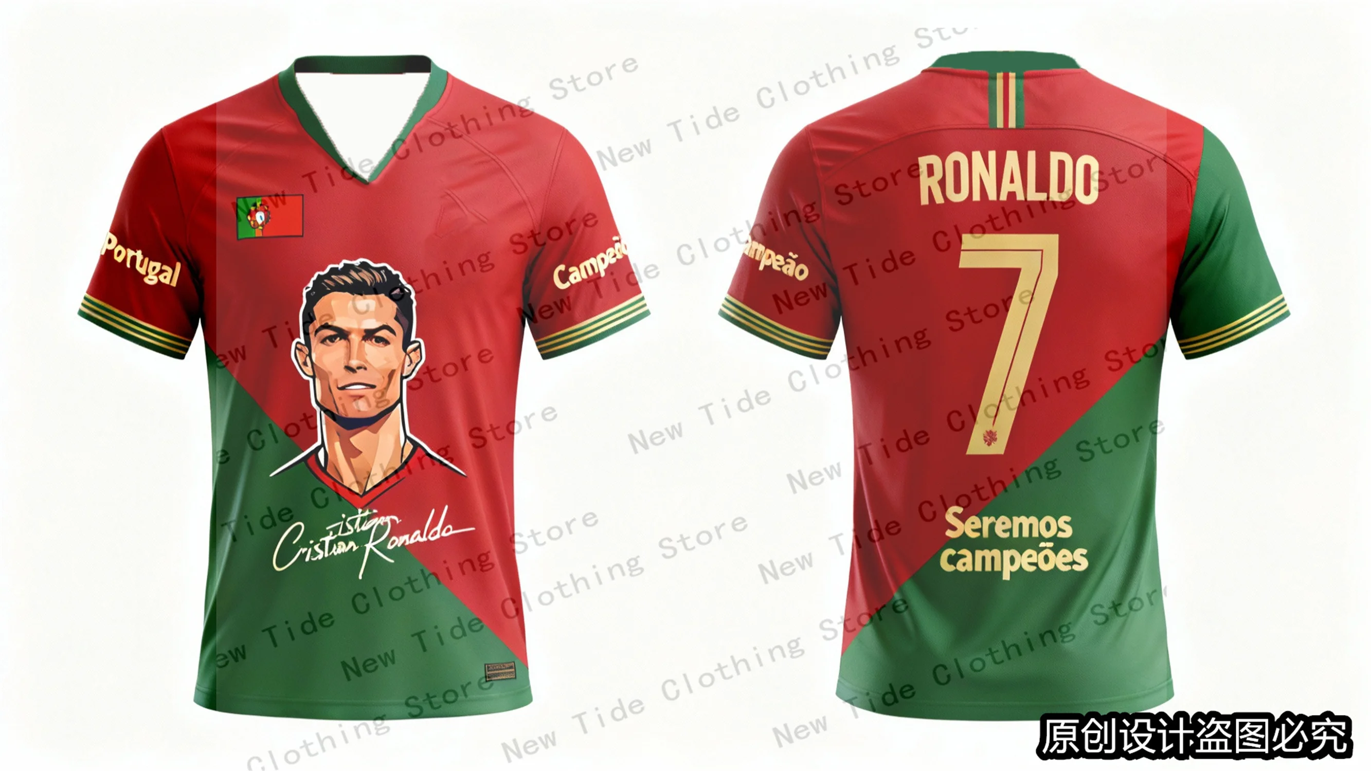تي شيرت جيرسي CR7 وتي شيرت بتصميم حصري لعام 2026 لمحبي الرجال - إصدار محدود من معدات كرة القدم المتاحة 3