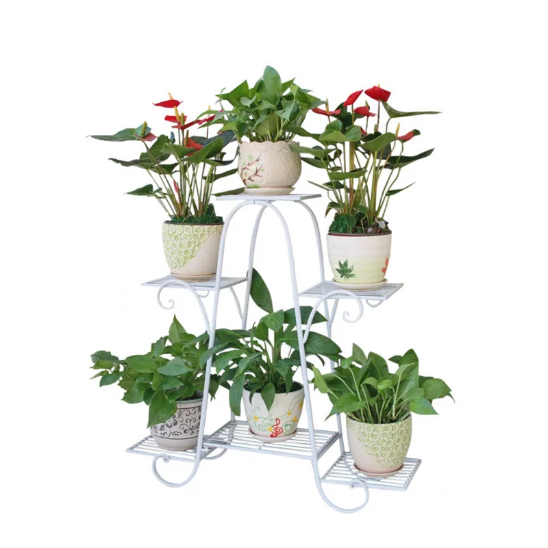 Iron Art Floor Flower Rack Multi-Layer Indoor And Outdoor Flower Pot Rack Simple Decoration Combination Flower Rack