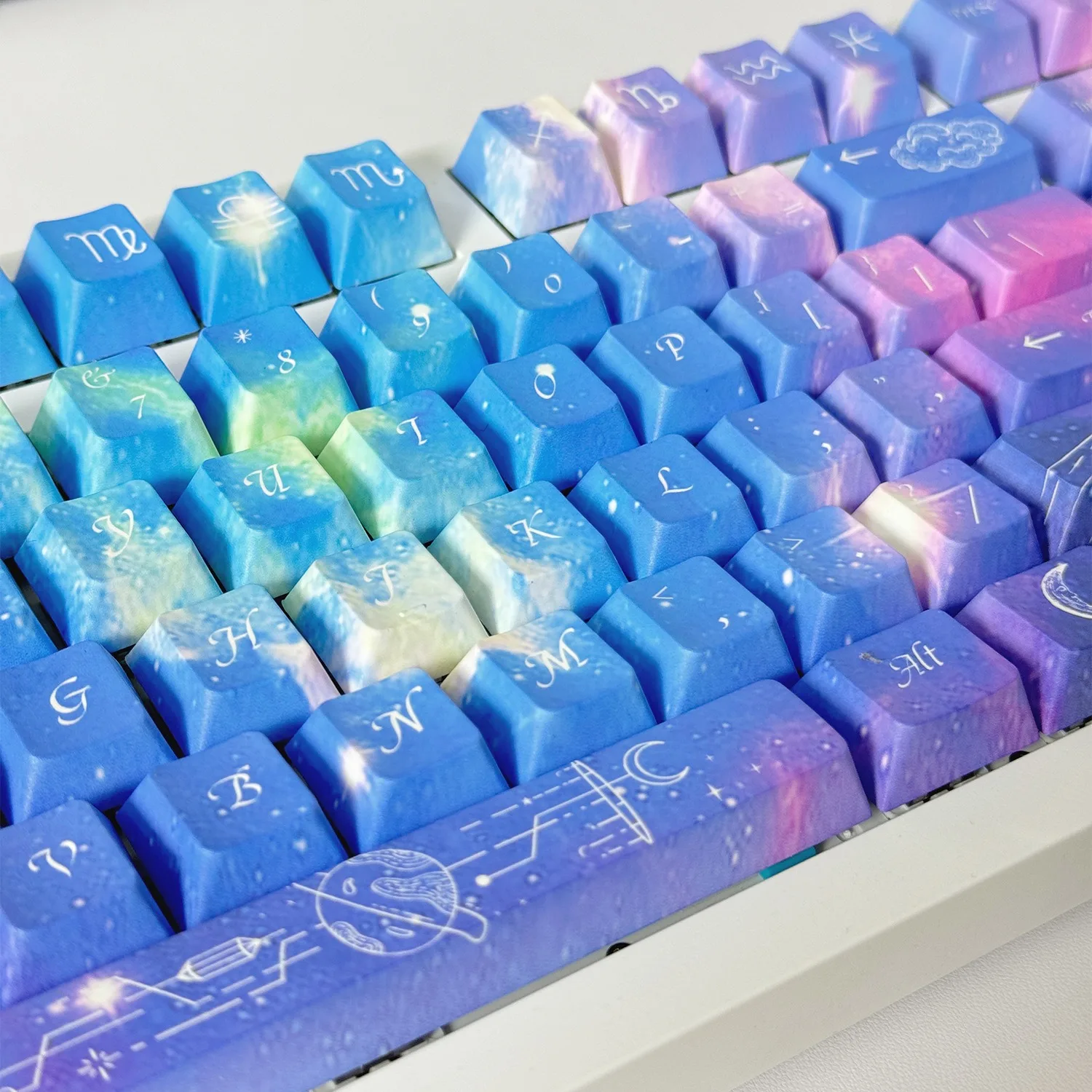 

108 Keys Starlit sky Theme Keycap Dye Sublimation Cherry Profile PBT Keycaps For Mx Switch Mechanical keyboard Key Caps Custom