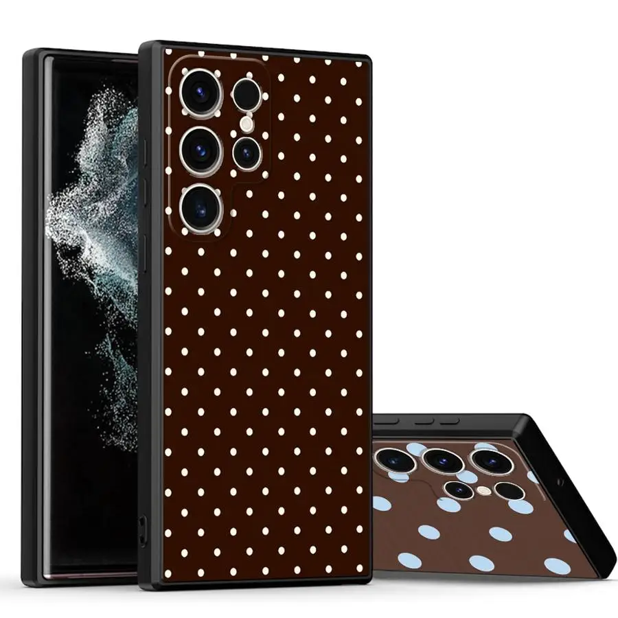 Retro Polka Dots Funda Phone Cover Case for Samsung Galaxy S26 Note 20 Ultra 8 9 10 S20 S10 S9 S23 S24 Plus S21 FE S25 Ultra view 6