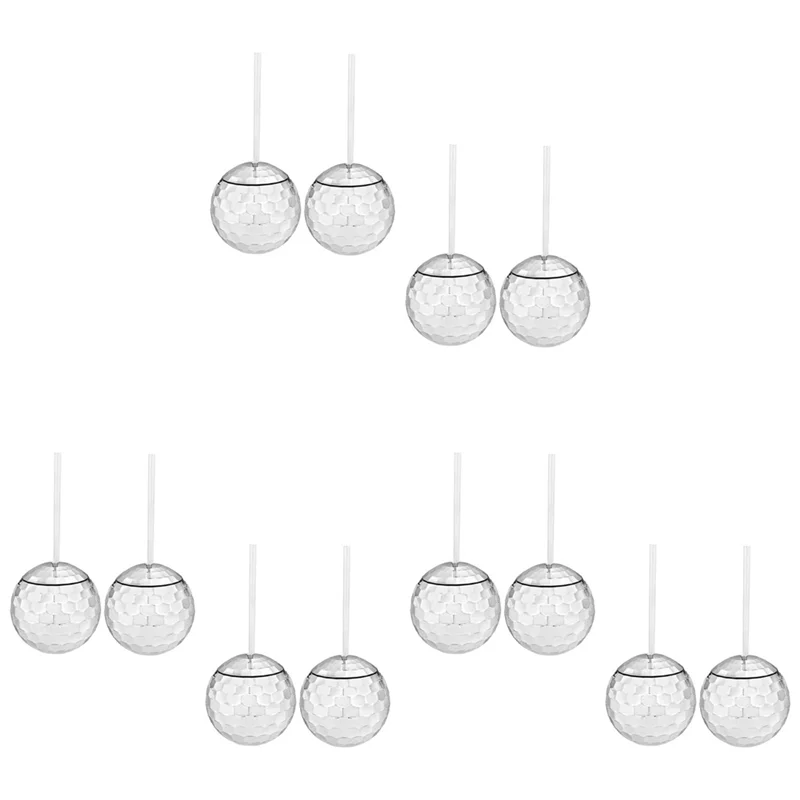 B03C-Set Of 12 Disco Ball Cup Glitter Flash Ball Cocktail Cup Tea Bottle Party Supplies Unique For Party Drinking Beverage C