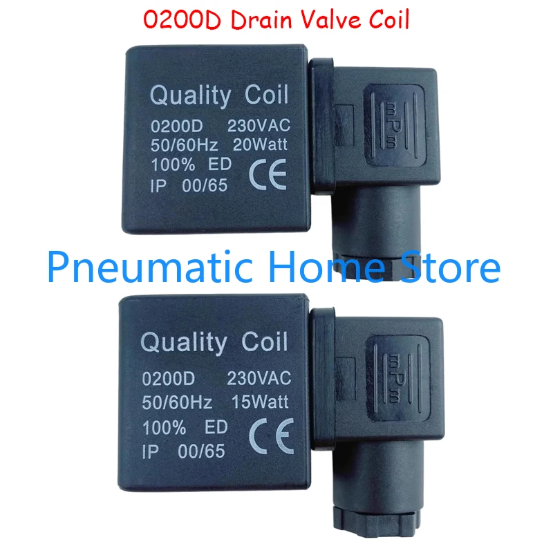 Air Compressor Drain Valve Solenoid Valve Coil AC230V 15W 20W Inner Diameter 13mm Height 41mm