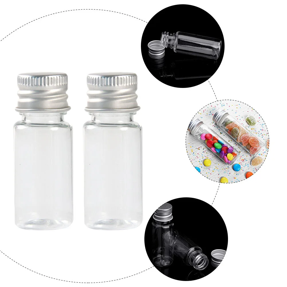 5 قطعة زجاجات شفافة للحيوانات الأليفة مانعة للتسرب قوارير صغيرة قابلة لإعادة الملء للسفر تخزين الاستغناء الحاويات عينة فارغة الجرار