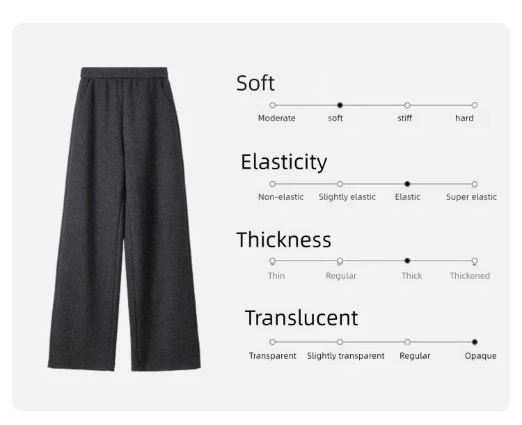 SENTUBILA Lässige gerade Wollhose für Damen, dick, warm, hohe Taille, gestrickte Jogginghose, Winterhose 2024, Damenbekleidung 144K56338 – Detail 8