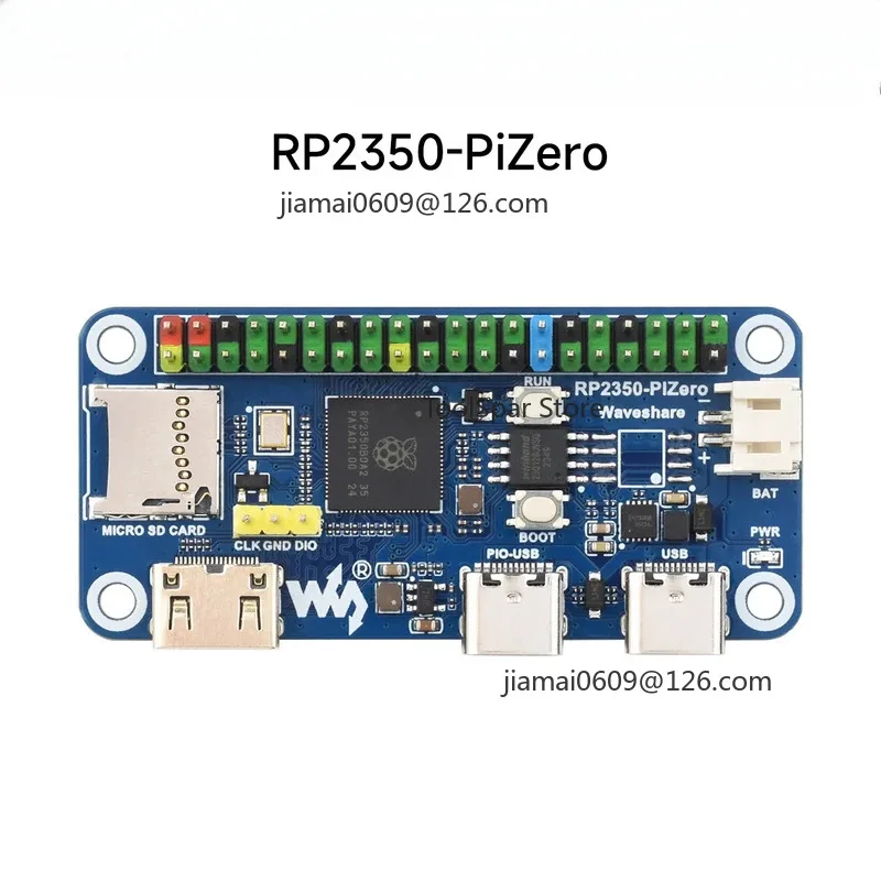 RP2350‑PiZero Development Board On‑board RP2350B Microcontroller DVI PIO‑USB Interface For Pico 2