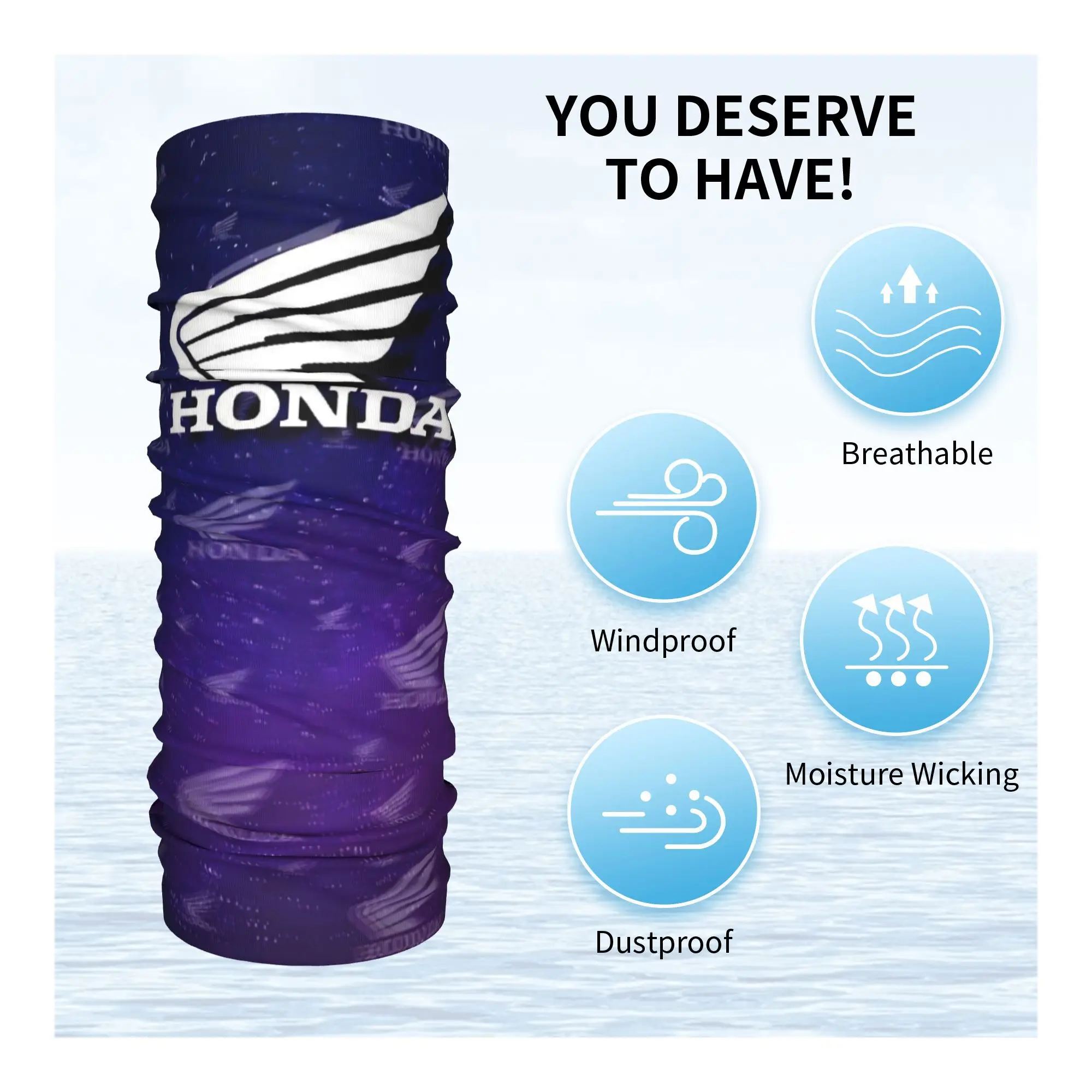 커스텀 H-혼다 넥 게이터 남녀 UV 차단 겨울 모토크로스 레이싱 반다나 스카프 (스키용)