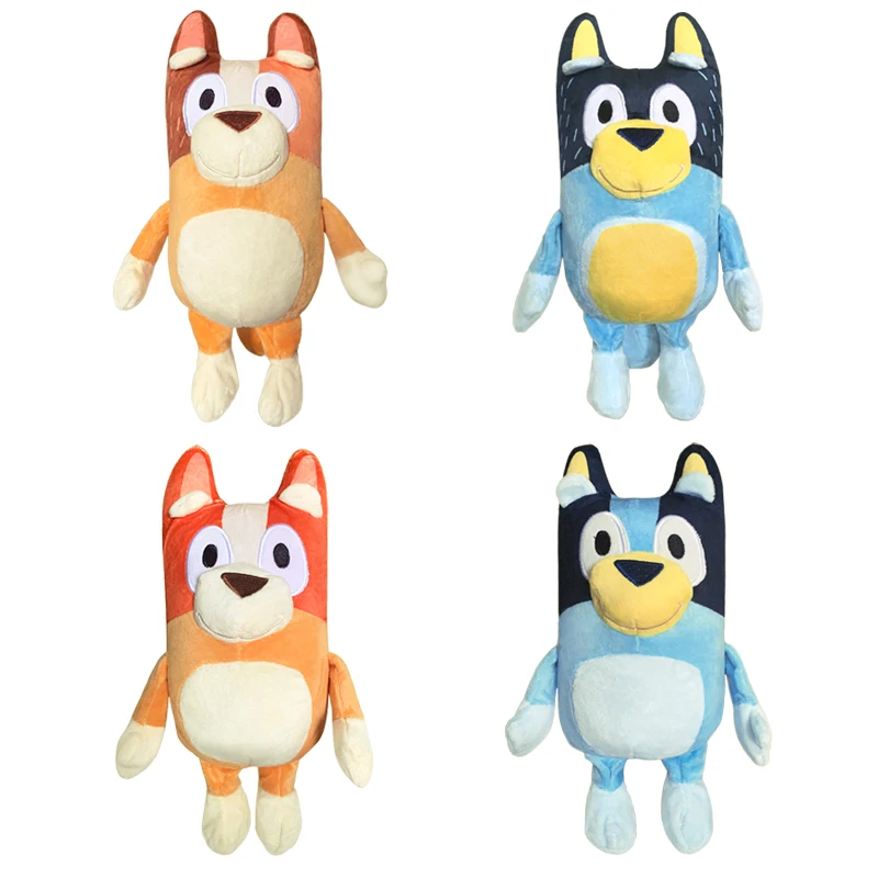 28CM Figurki Pluszowe Bluey Bingo Anime, Lalki z Kreskówki, Pies Tata Bandit i Mama Chilli, Rodzinne Zabawki Pluszowe, Prezent dla Dzieci