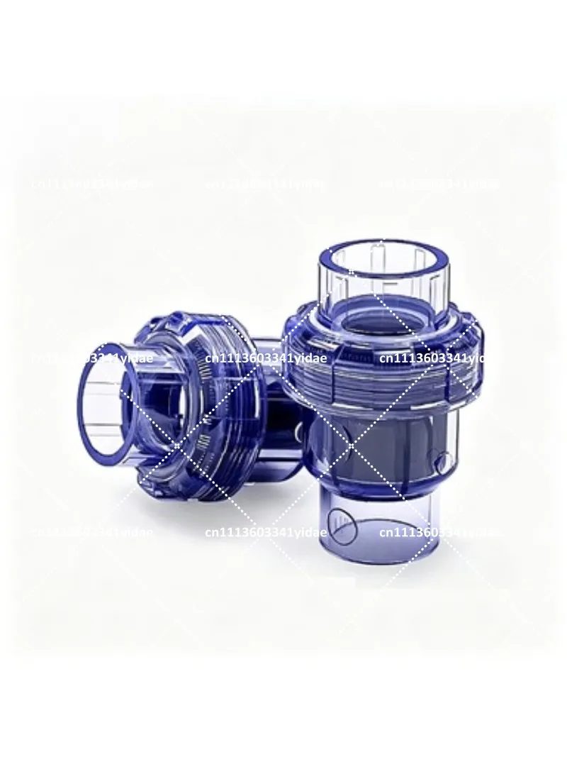 1PCS Single Union Check Valve UPVC, 20-63mm Transparent Non-Return Valve for Irrigation System