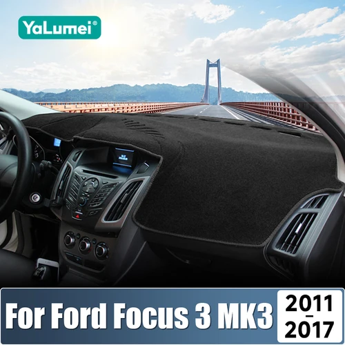 Para Ford Focus 3 MK3 2011 2012 2013 2014 2015 2016 2017 salpicadero de coche cubierta parasol instrumento escritorio alfombrilla antideslizante Accesorios