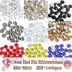 VC Non Hot Fix  Flatback Rhinestones And Decorations Crystal Nail Art Accessories Nail Sticker DMC Glitter Stone Diamond DIY