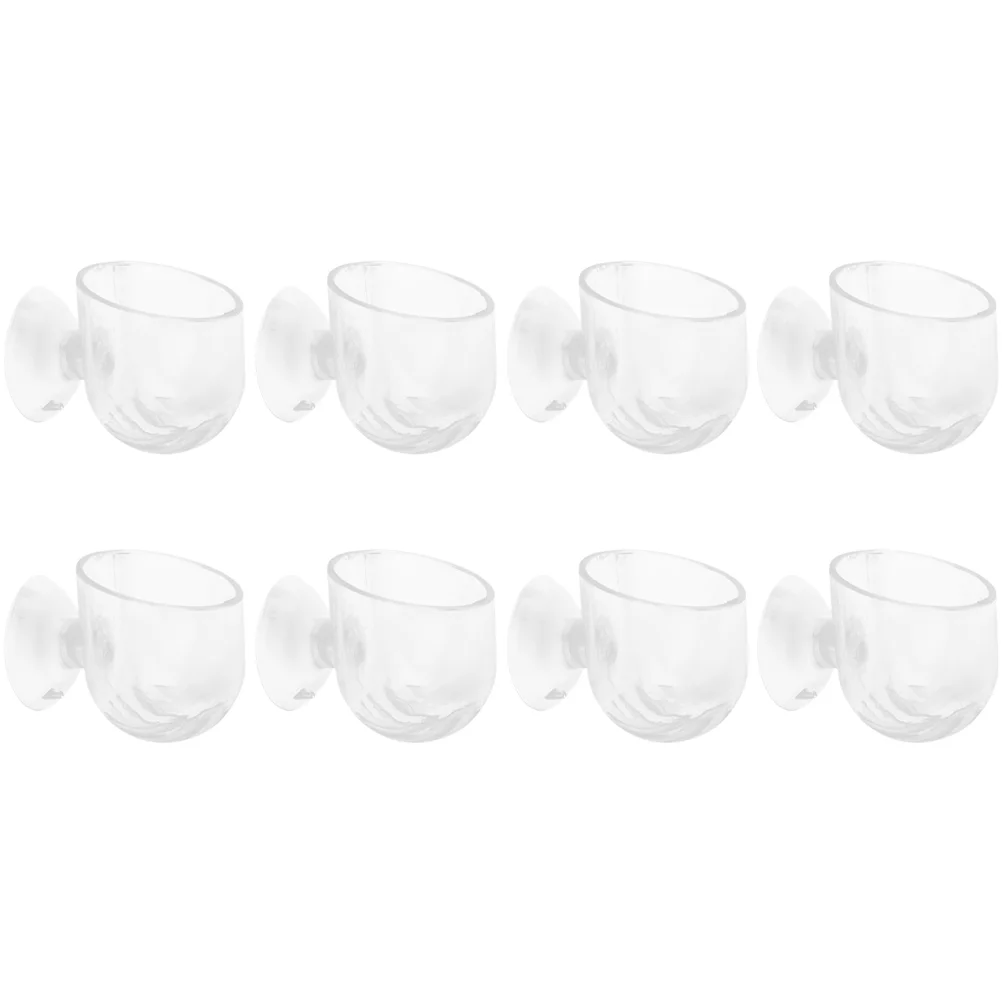 8 Pcs Hydroponic Flower Pot Aquarium Plant Weights Acrylic Aquatic Planter Fish Tank Suction Cups Floating for Hydroponics