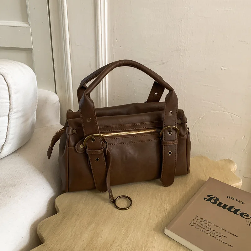 

2025 Vintage Underarm Purse for Women, Genuine Leather Multi-way Shoulder Crossbody Bag, Retro Chic Handbag for Dating