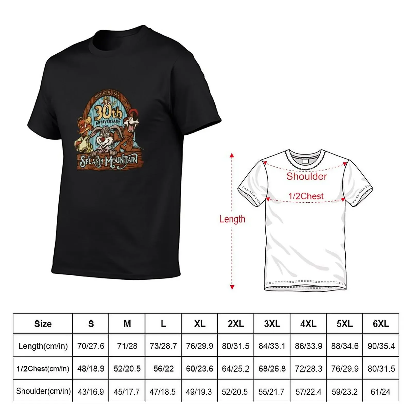 Anniversary 30th vintage Splash.Mountain - T-Shirt vintage clothes anime figures Luxury man custom shirt mens tall t shirts