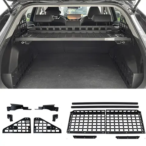 Toyota RAV4 2019-2024 모듈러 보관 패널 선반, 후면 트렁크 러기지 몰 패널 트렁크 선반 인테리어