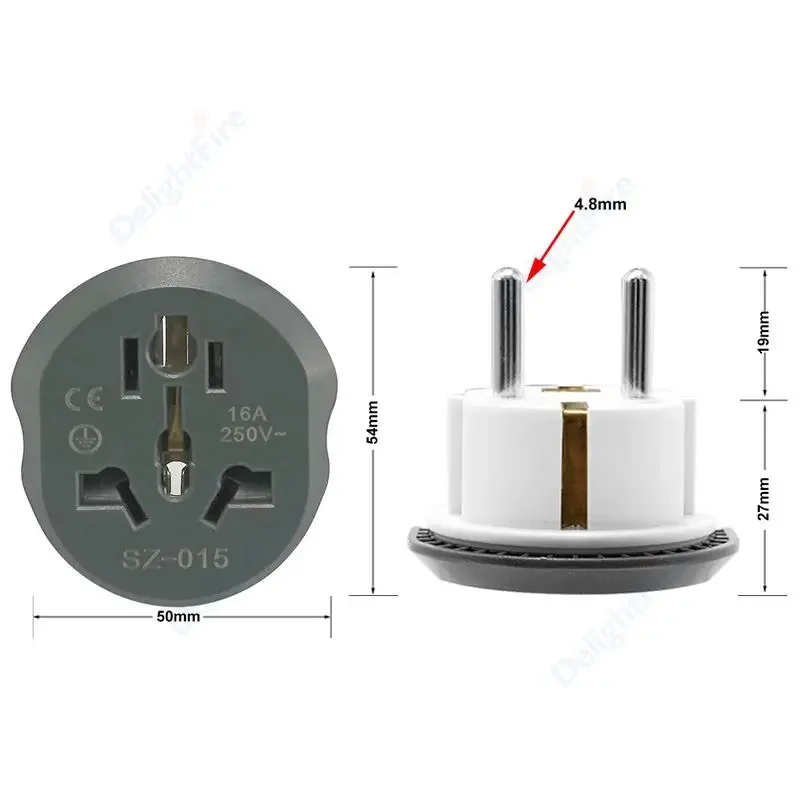 EU Plug Adapter AU UK US To EU Power Adapter American To European Universal Adaptor AC Outlet Euro Electrical Plug Converter