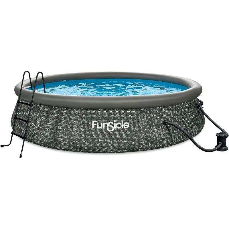 

Funsicle 14' x 36" Quickset Swimming Pool Inflatable Above Ground Ring Top Outdoor Pool Set with Filter Pump and Cartridge
