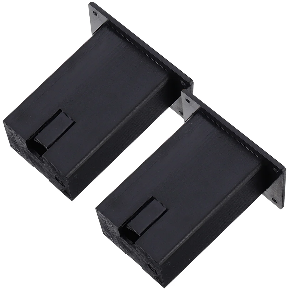 

2 Pcs Lj02 Box Black Guitar Pickup Case Holder for Replacement 9V Durable Metal Bass Active