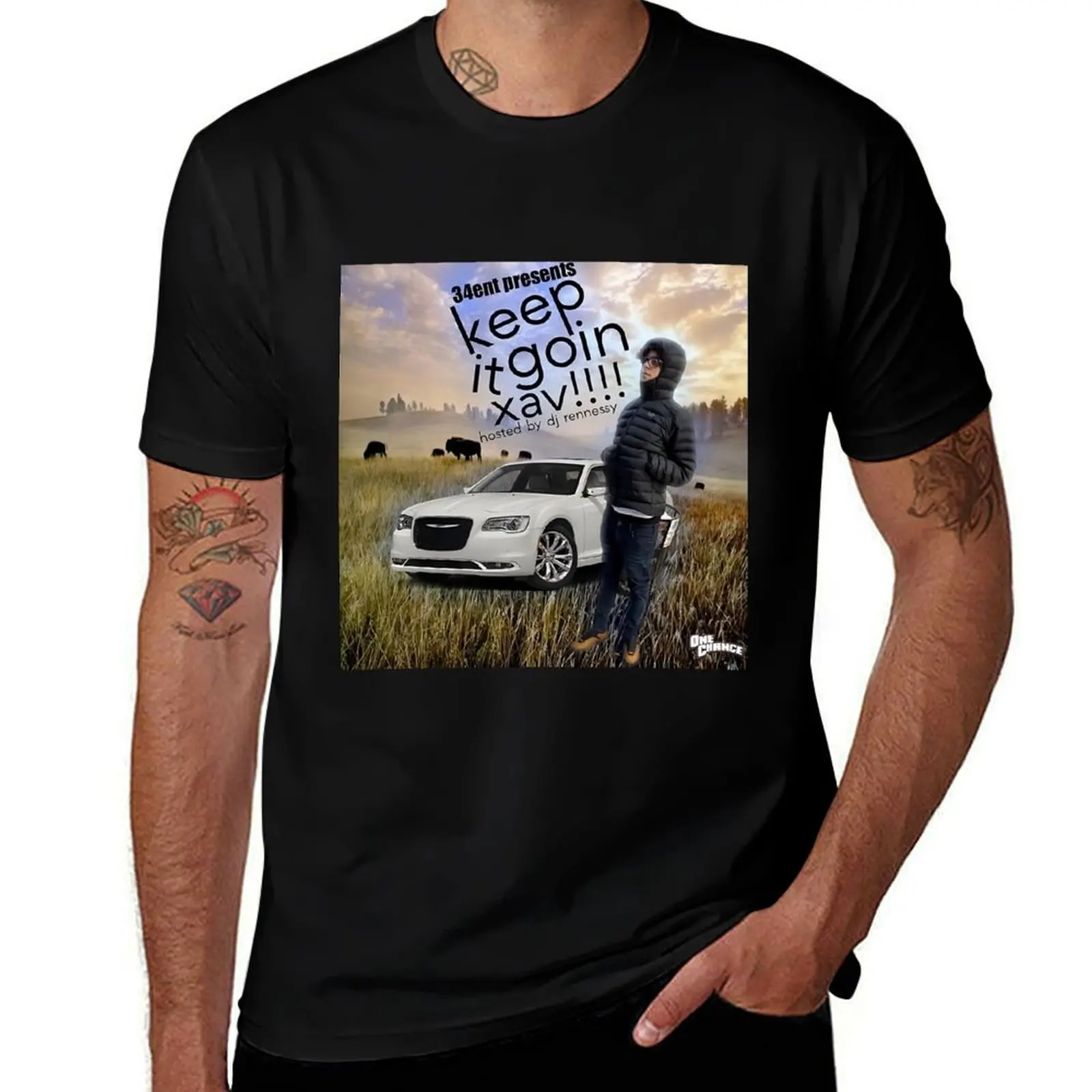 Xaviersobased Merch Keep it Going 1c34 تي شيرت كبير الحجم لطيف بلايز المتضخم مغني الراب الجرافيك تيز تي شيرت الرجال