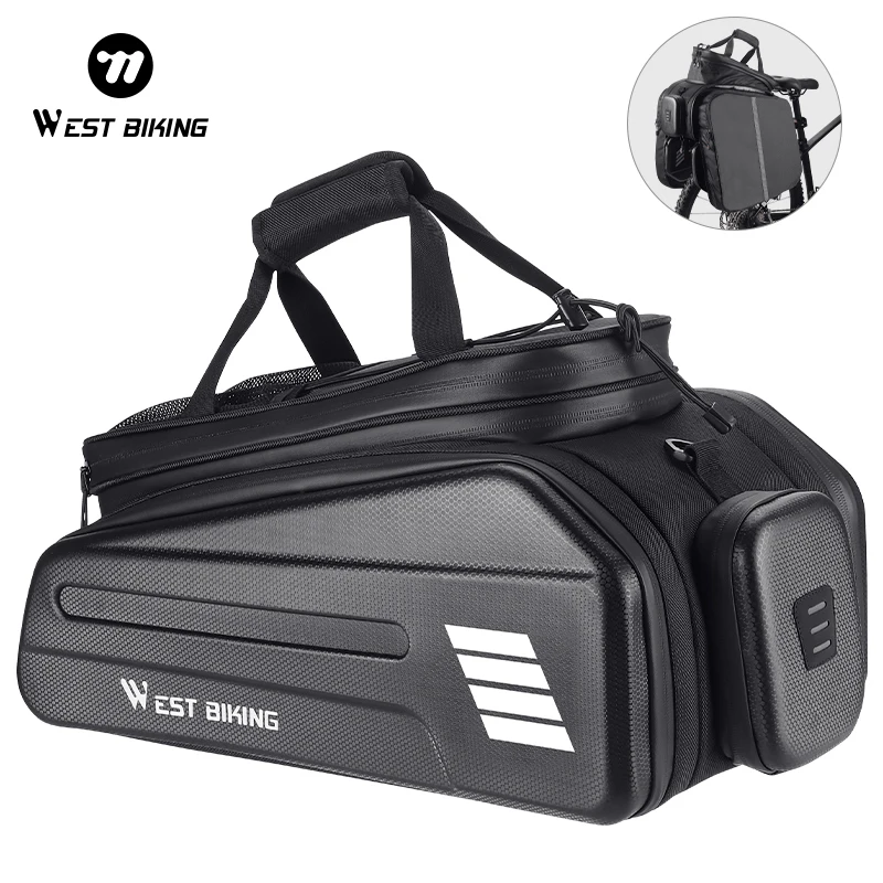 

WEST BIKING E-Bike Battery Pannier Waterproof 10/20L Large Capacity Hard Shell Bicycle Bag Portable Wear Resistant Bike Handbag