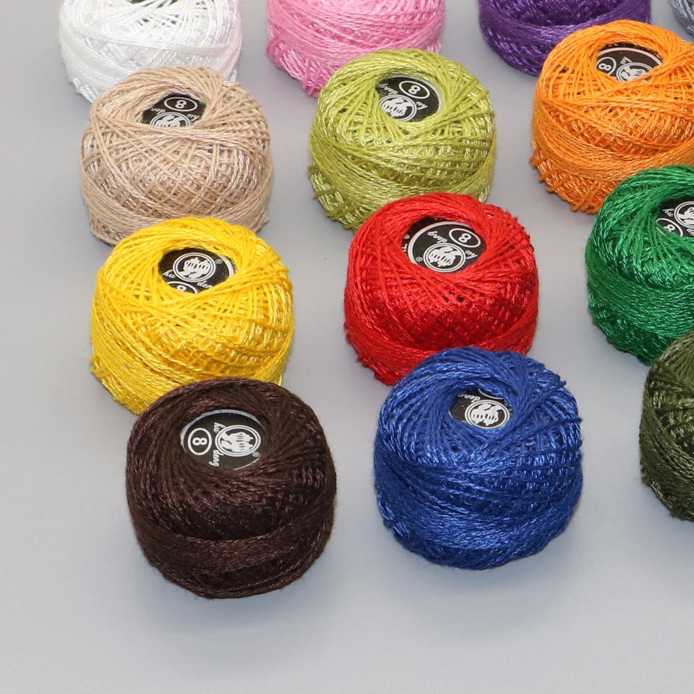 1 box of 12/16 color DIY colored hand sewn cross stitch repair thread crochet lace embroidery thread