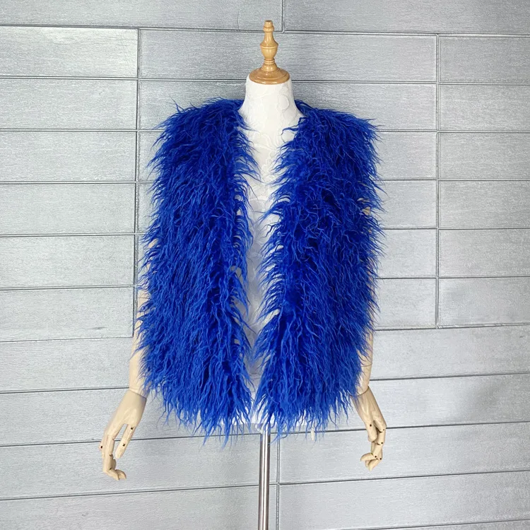 

Теплый жилет из меха ягненка, женское пальто из искусственной шерсти с морским островом, зимняя верхняя одежда Street Faion