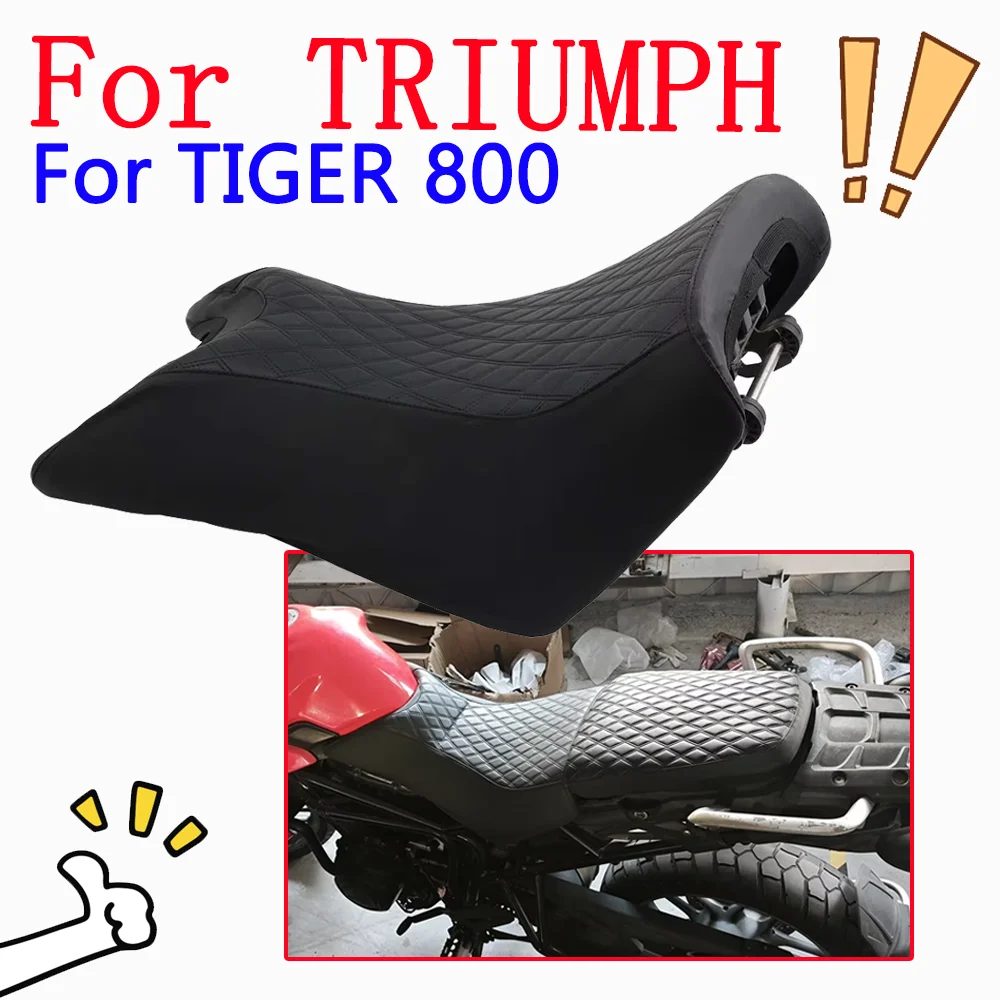 Motorcycle Accessories Genuine Leather Seat Cover Protection Seat Cover For Triumph Tiger 800 XC XCA XCX XR XRT XRX Tiger800