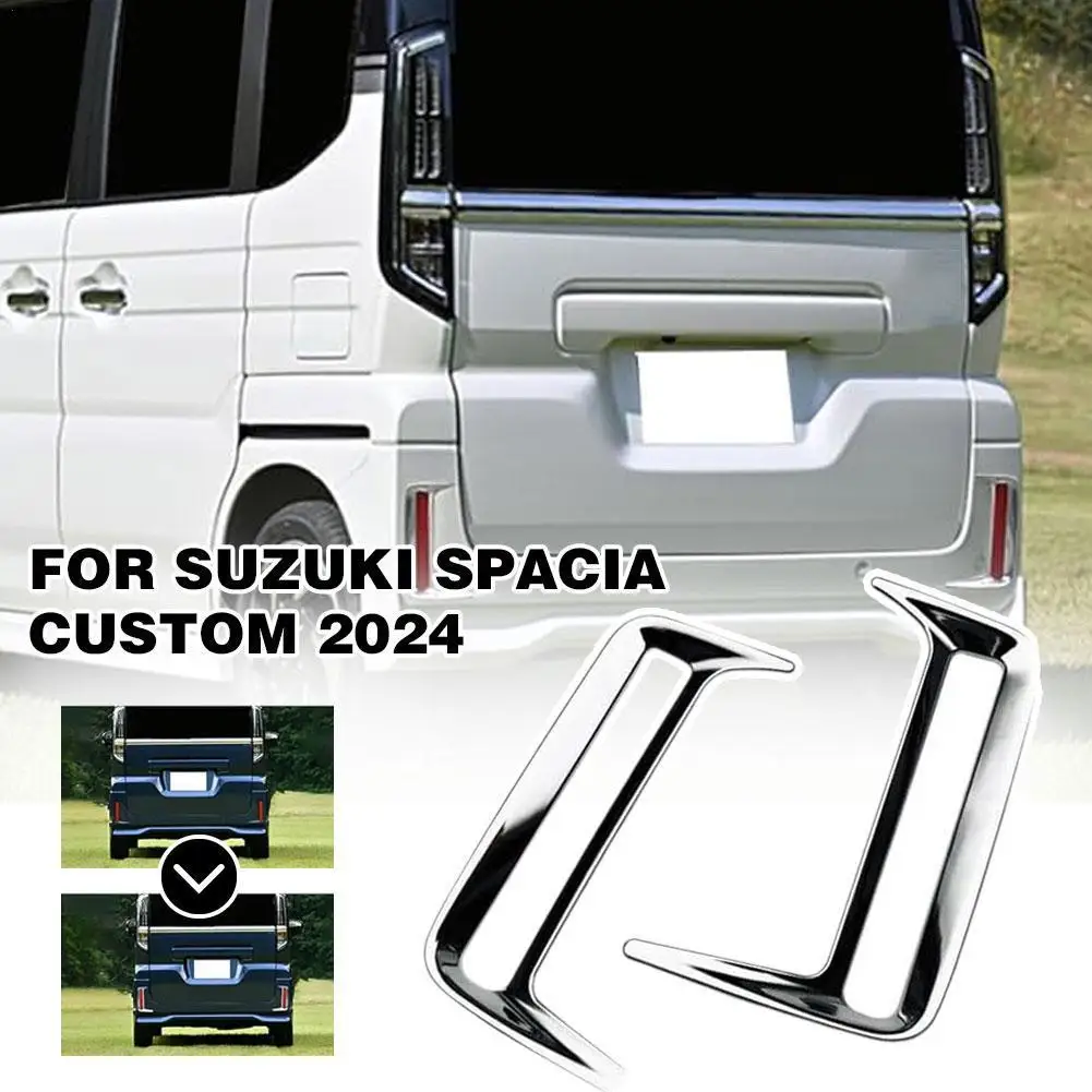 For Spacia Custom 2024 Modified Rear Bumper Decorative Special Fog Bright Electroplating Strip Light