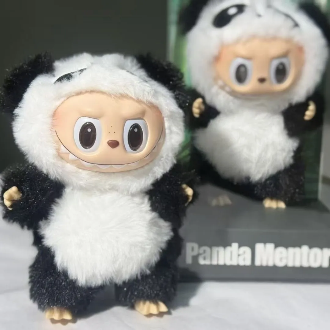 

Bubble panda Labubu DIY tide play blind box labubu plush toy vinyl face macaron change baby