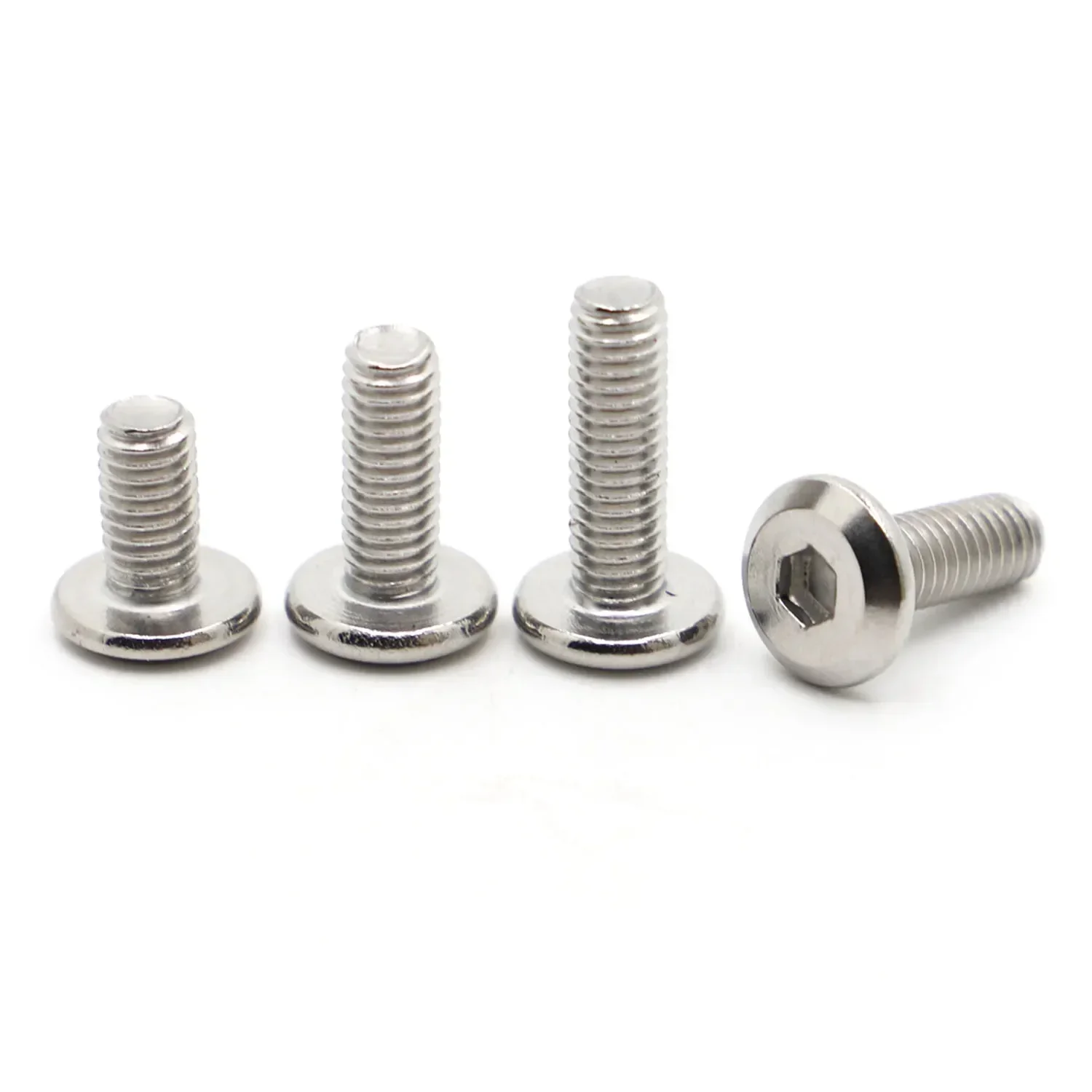 5-20pcs M3 M4 M5 M6 M8 304 Stainless Steel Large Hex Hexagon Allen Socket Flat Head Furniture Rivet Screw Connector Joint Bolt