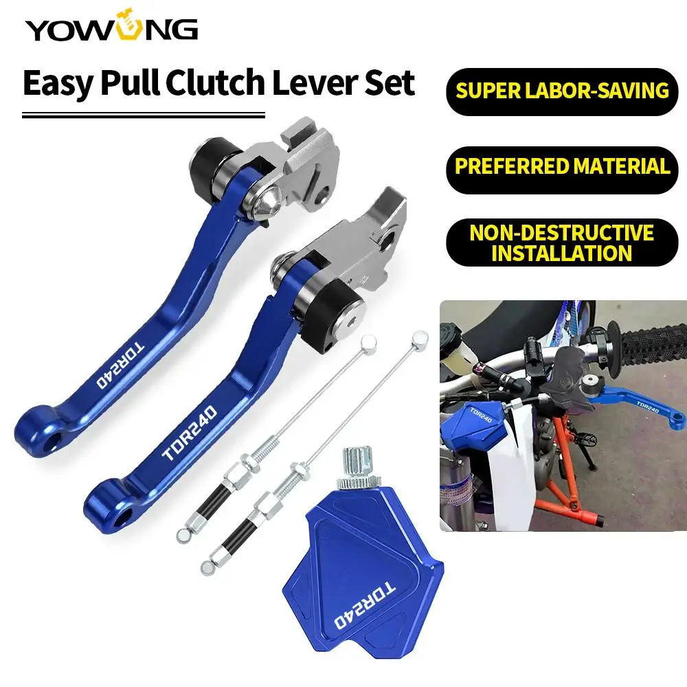 

Motorcycle Aluminum Short Stunt Clutch Lever Easy Pull Cable System Brake Clutch Levers for YAMAHA TDR240 TDR 240 1988 1989 1990